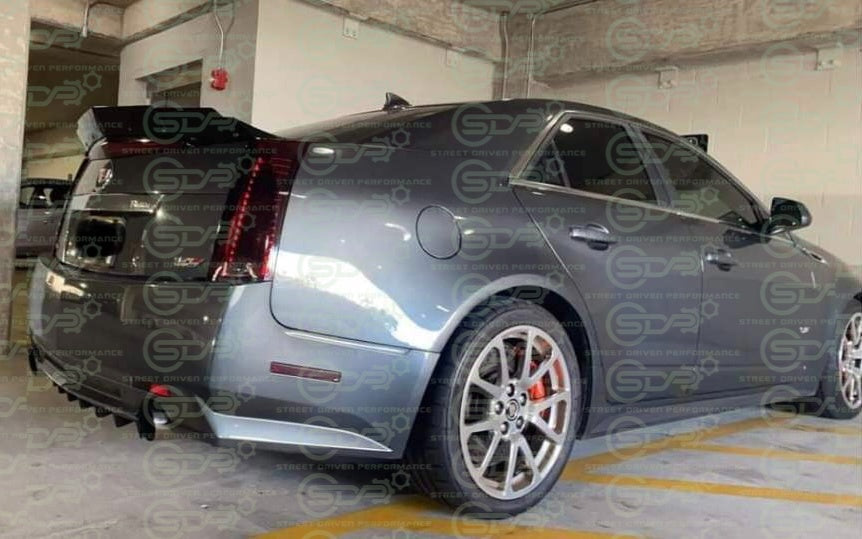 2009-2015 Cadillac CTS-V V2 | Sedan MATTE BLACK Rear Trunk Wing Wickerbill Spoiler